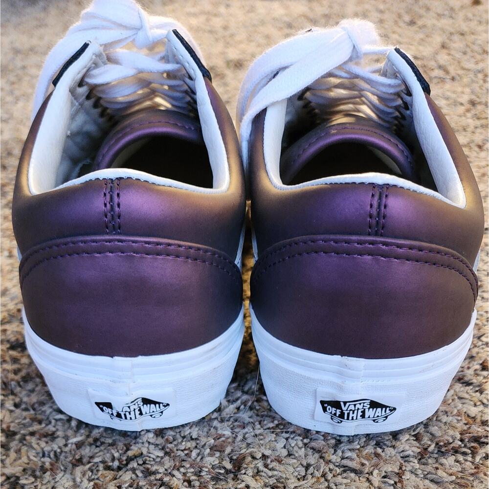 VANS Old Skool Iridescent Pewter Purple Bronze Skate Shoes W9.5/M8 - Picture 4 of 8